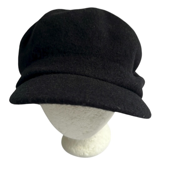 Mauropoli Hat Cap Black 100% Wool One Size NEW - Picture 3 of 8